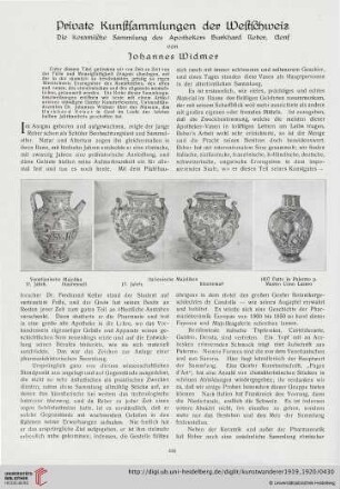 1: Private Kunstsammlungen der Westschweiz : die keramische Sammlung des Apothekers Burkhard Reber, Genf
