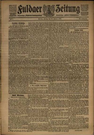Ausgabe vom Freitag, den 10. Januar 1908.