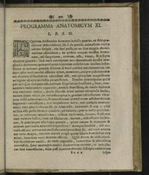 Programma Anatomicum XI.