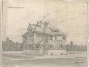 Reiffenstuel, Carl; "Ein-Familien-Wohnhaus" - Perspektive