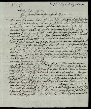 [Brief des Barons von Asch an Heyne vom 03./14.04.1791]