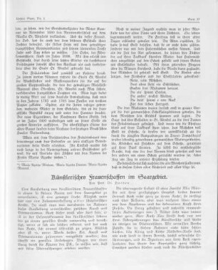 Künstlerisches Frauenschaffen im Saargebiet.