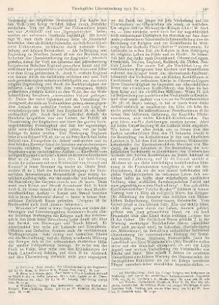 340-341 [Rezension] Triebs, Franz, Die religiösen, insbesondere die sittlichen Werte des jetzigen Weltkrieges für unser deutsches Volk. Vortrag