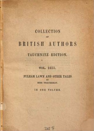Fulham lawn and other tales