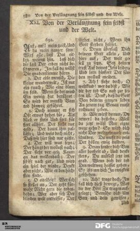 XXI. Von der Verläugnung sein selbst und der Welt.
