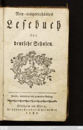 Neu-eingerichtetes Lesebuch für deutsche Schulen