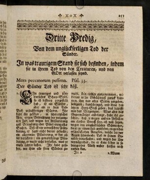251-264, Dritte Predig von dem unglueckseeligen Tod der ...