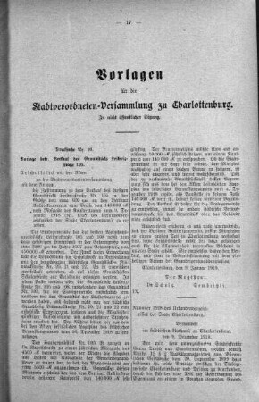 In nicht öffentlicher Sitzung (10.), 22. Januar 1919