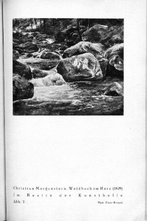 Christian Morgenstern: Waldbach im Harz (1829). Im Besitz der Kunsthalle. Abb. 7