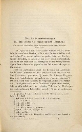 Inhalt und Methode des planimetrischen Unterrichts : eine vergleichende Planimetrie, 1