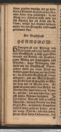 Die Graffschafft Hennegow