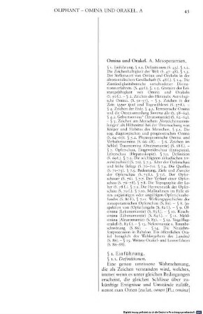 Omina und Orakel : A. Mesopotamien