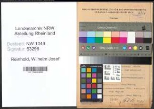 Entnazifizierung Wilhelm Josef Reinhold , geb. 29.05.1903 (Steuerhelfer)