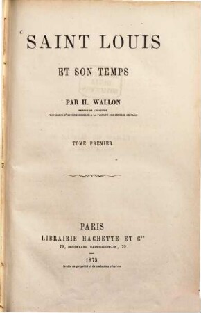 Saint Louis et son temps, 1