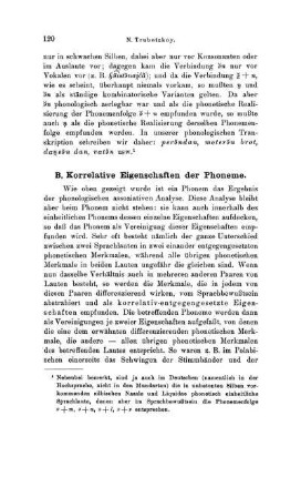 B. Korrelative Eigenschften der Phoneme