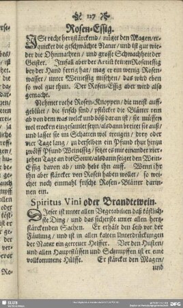 Spiritus Vini oder Brandtewein
