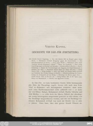 Viertes Kapitel. Geschichte Von Dâr-Fôr (Fortsetzung).