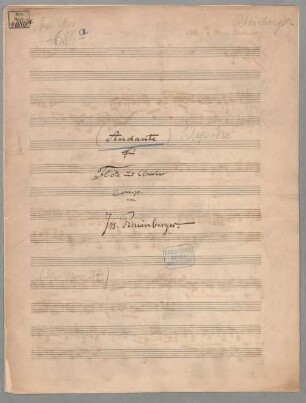 Rhapsodie für Flöte und Klavier - BSB Mus.ms. 4686 a : Violinenstimme beiliegend