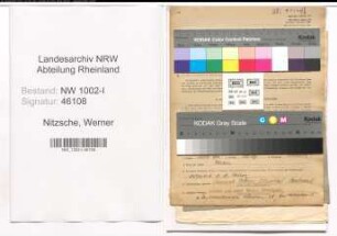 Entnazifizierung Werner Nitzsche, geb. 03.10.1908 (Ingenieur)