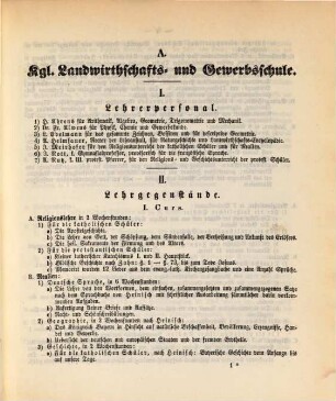 Jahresbericht über die Königliche Landwirthschafts- und Gewerbsschule in Kempten. 1855/56