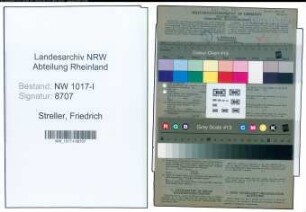Entnazifizierung Friedrich Streller , geb. 14.08.1901 (Kaufmaennischer Angestellter)