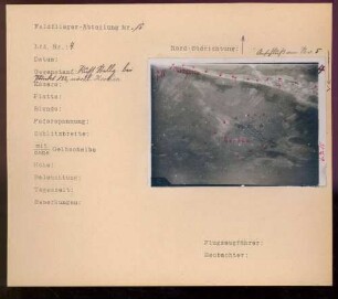 Foto einer russischen Stellung bei Punkt "122", nördlich von Krobia (Luftbild)