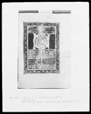 Evangeliar — Initialseite IN (PRINCIPIO), Folio 126recto