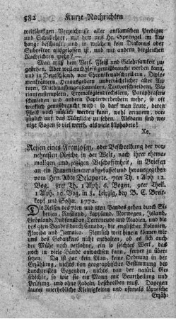 Reisen eines Franzosen, oder Beschreibung der vornehmsten Reiche in der Welt. T.7-11.