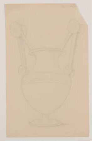 Vase aus dem ehem. Museo Borbonico in Neapel [aus einem Konvolut von 107 Blatt Architekturstudien und Skizzen einer Italienreise]