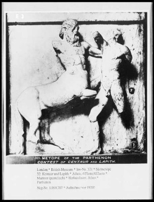 Südmetope 32: Kentaur und Lapith