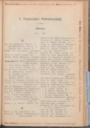 B. Alphabetisches Namenverzeichniß.