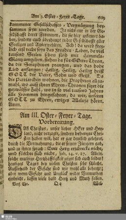 Am III. Oster-Feyer-Tage