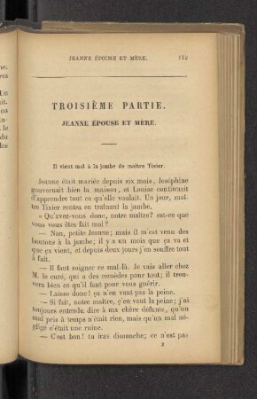 Troisième Partie. Jeanne épouse et mère.