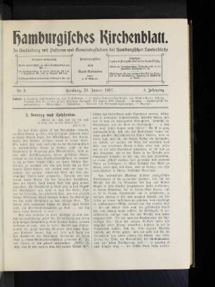 2. Sonntag nach Epiphanias