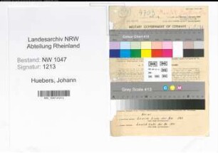 Entnazifizierung Johann Huebers , geb. 17.08.1901 (Weber)