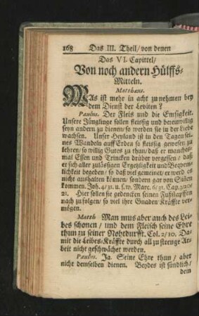 Das VI. Capittel. Von noch andern Hülffs-Mitteln.