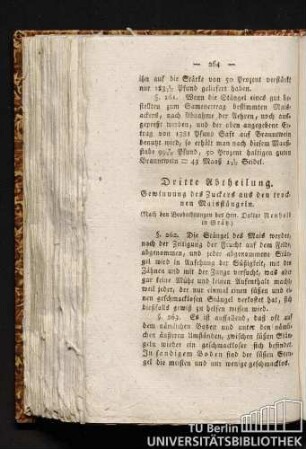 Dritte Abtheilung. Gewinnung des Zuckers aus den trocknen Maisstängeln.