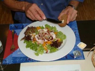 Salat mit Schinken
