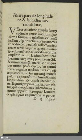 Altera pars de longitudine & latitudine terrae habitatae