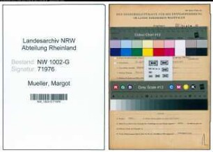 Entnazifizierung Margot Mueller, geb. 11.04.1911 ()