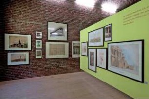 Ausstellung »Architekturbilder. 125 Jahre Architekturmuseum der Technischen Universität Berlin«. 2.7.-15.10.2011, Musterraum der Bauakademie, Berlin: Ausstellungsfoto