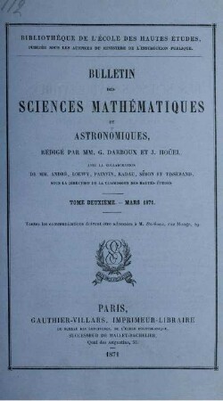 Tome Deuxieme. - Mars 1871.