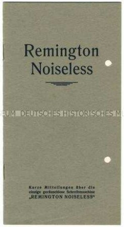 Schreibmaschine Typ "Remington Noiseless"