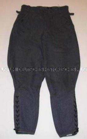 Uniform eines Obertruppenmeisters im Reichsluftschutz-Warndienst, Steingrauer Dienstanzug - Stiefelhose
