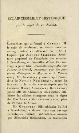 267-273, Éclaircissement historique sur le sujet de ce drame