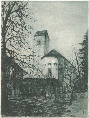ohne Verfasserangabe; mittelalterlicher Kirchen - Perspektive
