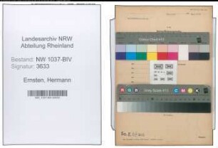 Entnazifizierung Hermann Ernsten , geb. 24.04.1885 ()