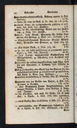 50-99, Anecdoten - Ausführungen