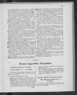 Electro-magnetische Telegraphen.