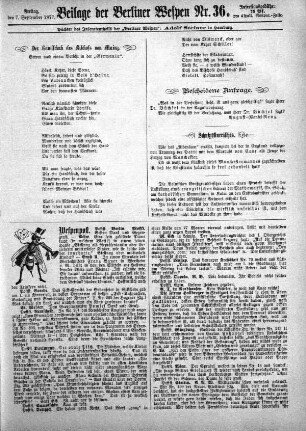 Beilage der Berliner Wespen Nr. 36